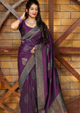 Beautiful Jacquard Lichi Silk Saree